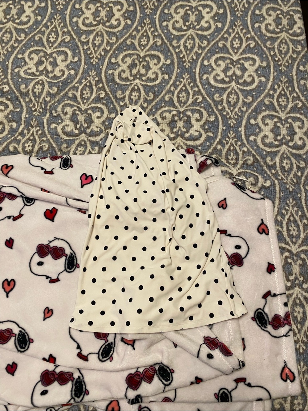 Babaton Cream Polka Dot Camisole